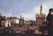 Bernardo Bellotto Piazza della Signoria a Firenze oil painting reproduction